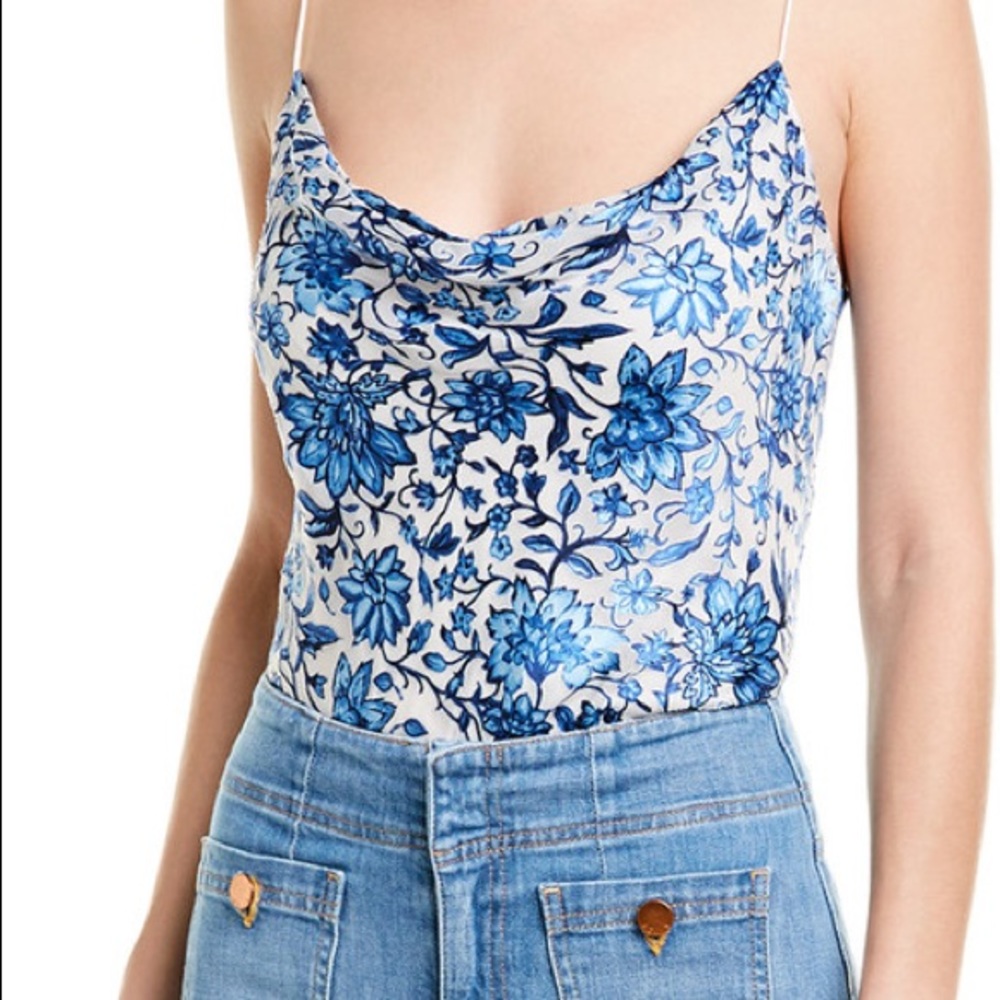 Alice + Olivia Blue Harmon Floral Camisole